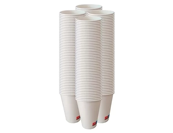 Copo de cartão biodegradável branco para bebidas FOLIS