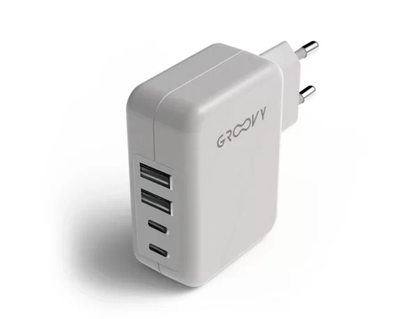 Carregador de parede groovy 4 portas USB 4.8A branco para escritório 1 FOLIS Lisboa