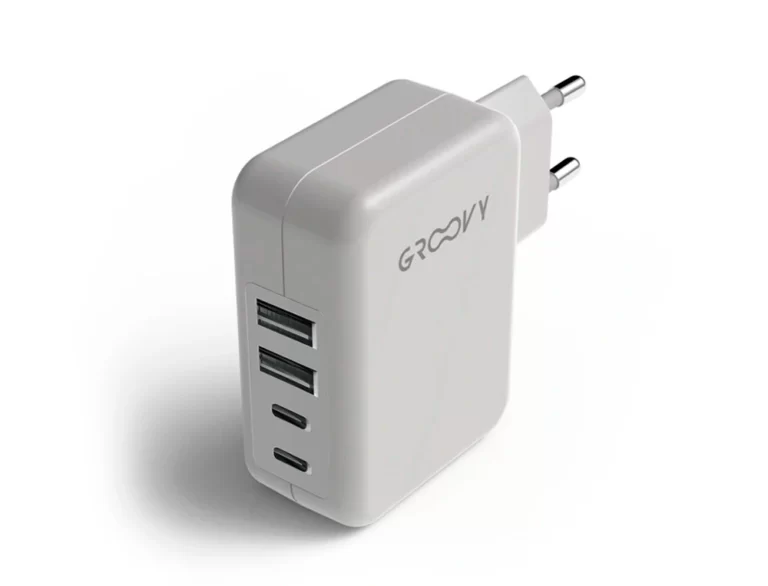 Carregador de parede groovy 4 portas USB 4.8A branco para escritório 1 FOLIS Lisboa