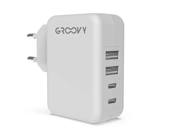 Carregador de parede groovy 4 portas USB 4.8A branco para escritório capa FOLIS Lisboa