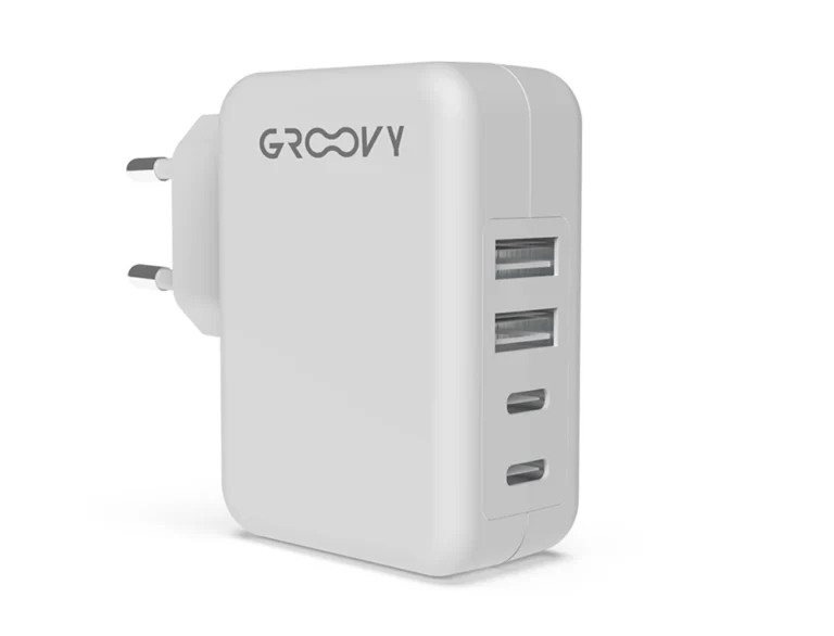 Carregador de parede groovy 4 portas USB 4.8A branco para escritório capa FOLIS Lisboa