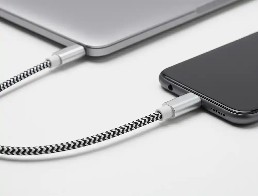Cabo usb-c para usb-c Q-Connect 1m em nylon para escritório FOLIS Lisboa