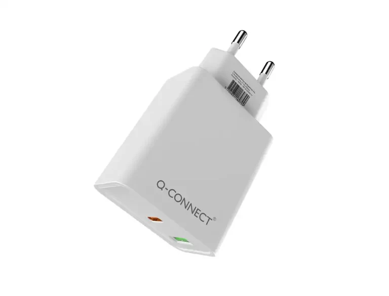 Carregador de parede q-connect duplo USB-A e USB-C 20W branco 1 FOLIS Lisboa