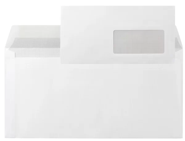 Envelope 110x220mm Americano DL janela direita pala reta autodex Liderpapel FOLIS Lisboa