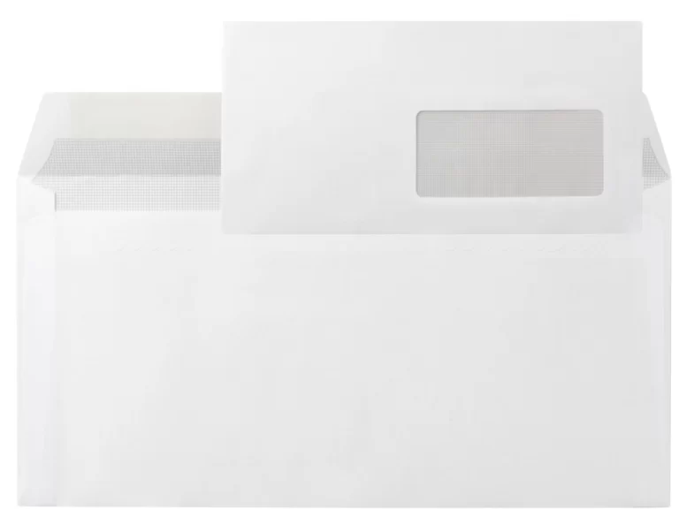 Envelope 110x220mm Americano DL janela direita pala reta autodex Liderpapel FOLIS Lisboa