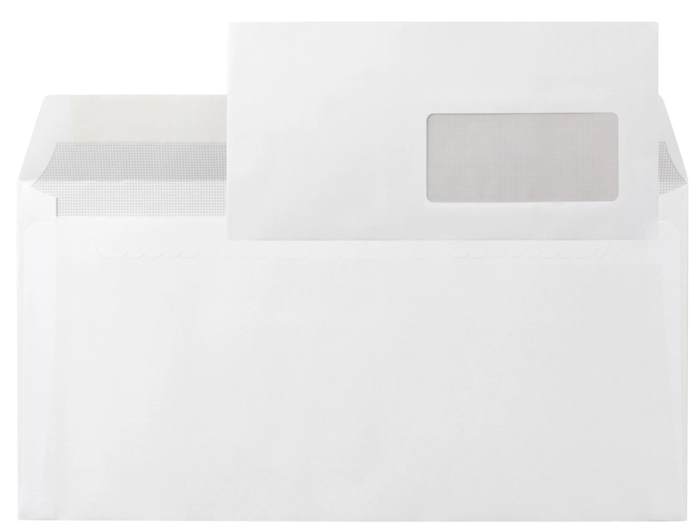 Envelope 110x220mm Americano DL janela direita pala reta autodex Liderpapel FOLIS Lisboa