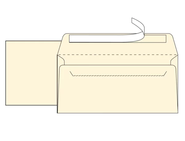 Envelope Americano 110x220 mm pala reta 120g vergê FOLIS Lisboa