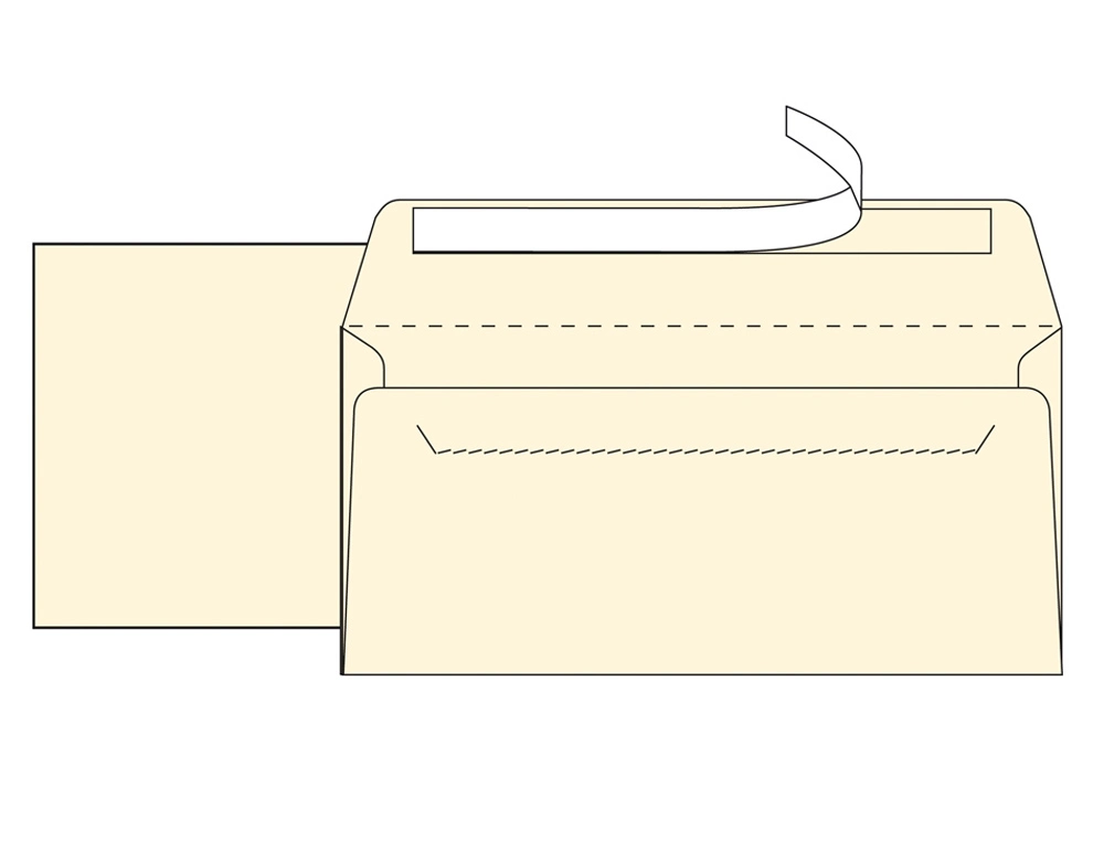 Envelope Americano 110x220 mm pala reta 120g vergê FOLIS Lisboa