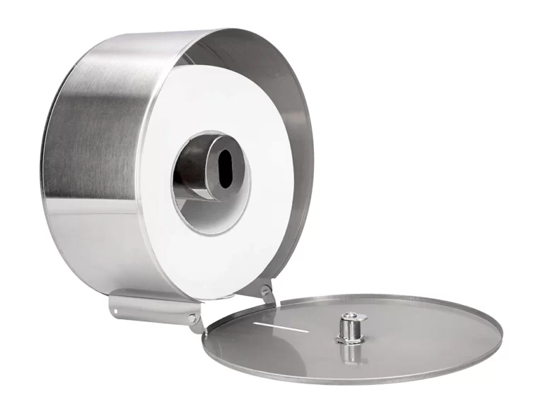 Dispensador de papel higiénico jumbo Q-Connect aço inoxidável aberto FOLIS Lisboa