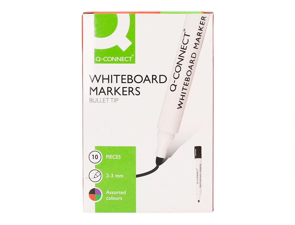 Marcador para quadro branco Q-Connect ponta redonda 3mm FOLIS 10 cores Lisboa