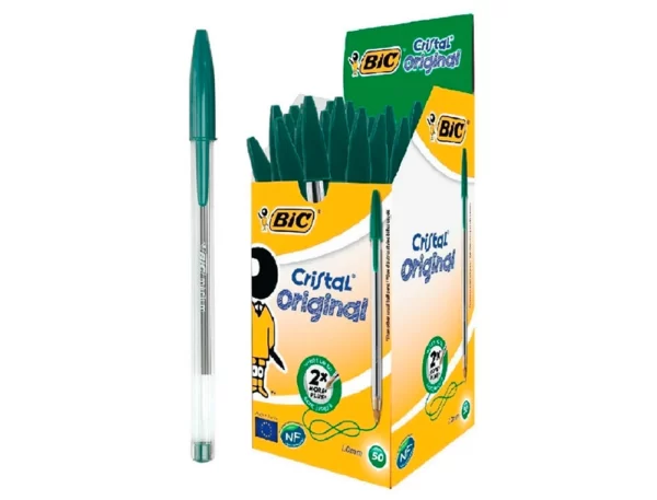 Esferográfica BIC Cristal original 1.0mm para escritório e escola verde caixa 50 FOLIS Lisboa