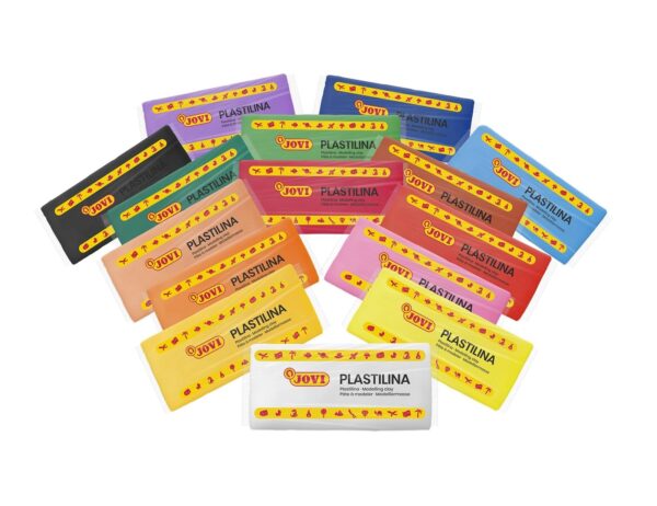 Plasticina jovi 71 pastilha 150 grs caixa de 15 cores sortidas. - Image 2