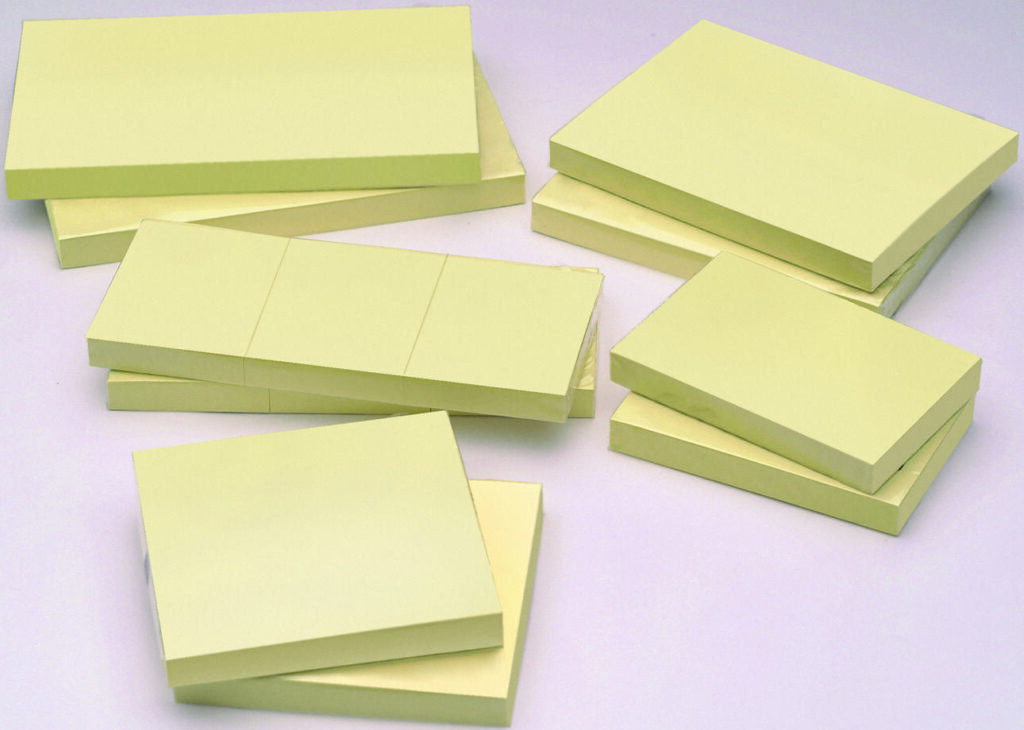 Bloco de Notas Adesivas Amarelo com 100 Folhas