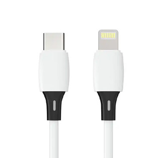 Cabo usb-c para lightning Q-Connect 2m em PVC branco FOLIS Lisboa capa