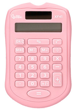Calculadora de bolso Liderpapel 8 dígitos solar e pilha para escritório e escola rosa claro FOLIS Lisboa