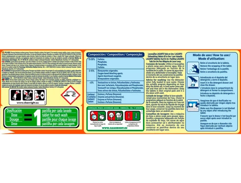 Detergente Loiça Máquina 40 pastilhas Lagarto