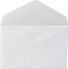Envelope Liderpapel Branco com Fundo Engomado Aba em Bico 162x95mm