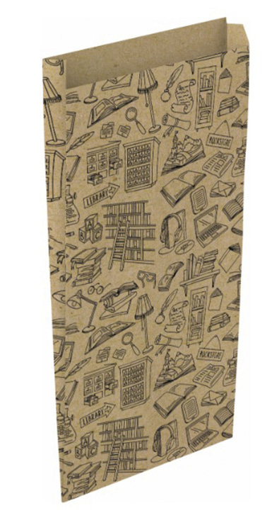 Envelope Papel Basika Kraft Reciclado com Fole Estampado Tamanho