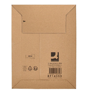Envelope para Envios Q-connect Cartao 100 Reciclado e Reciclavel Fecho Autoadesivo Cor Kraft