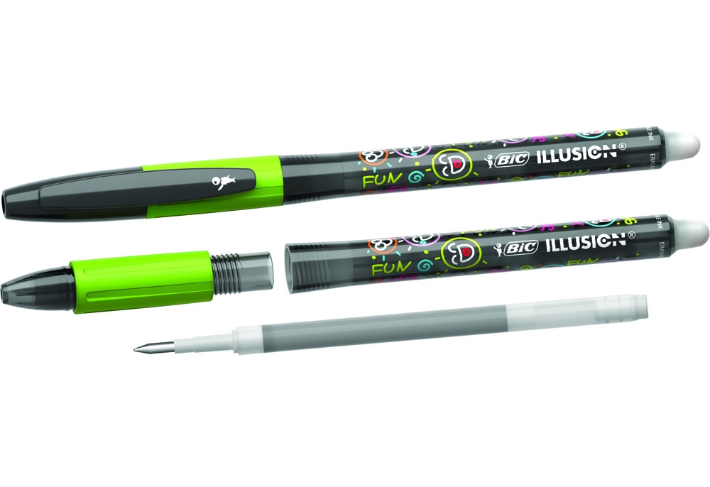 Esferográfica Bic Gelocity Illusion Apagável - Preto