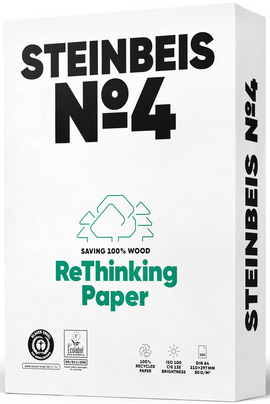 Papel Fotocopia Steinbeis N.4 100% Reciclado 80 g/m2