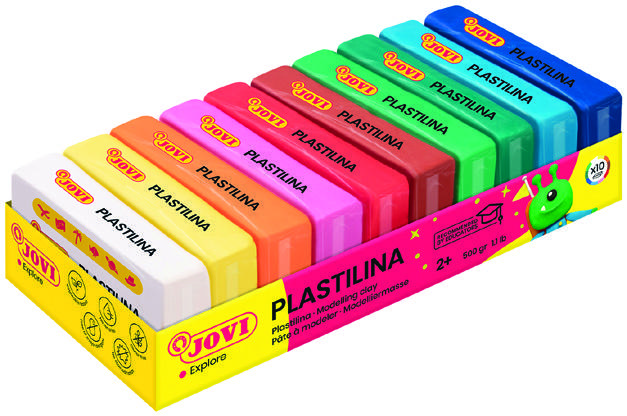 Plasticina Jovi Barra 10 Cores Sortidas de 50 Gr