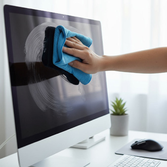 Spray de limpeza para ecrãs e teclados Q-Connect 250ml in action FOLIS Lisboa