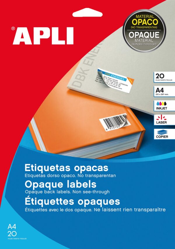 Etiquetas opacas apli 25,4x10mm A4 FOLIS Lisboa